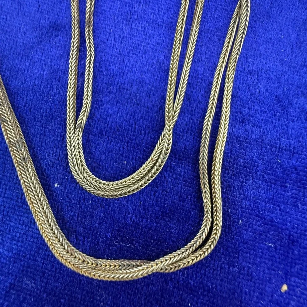 Vintage Gold Filled Watch Chain Gold Tone Fancy Slider 48